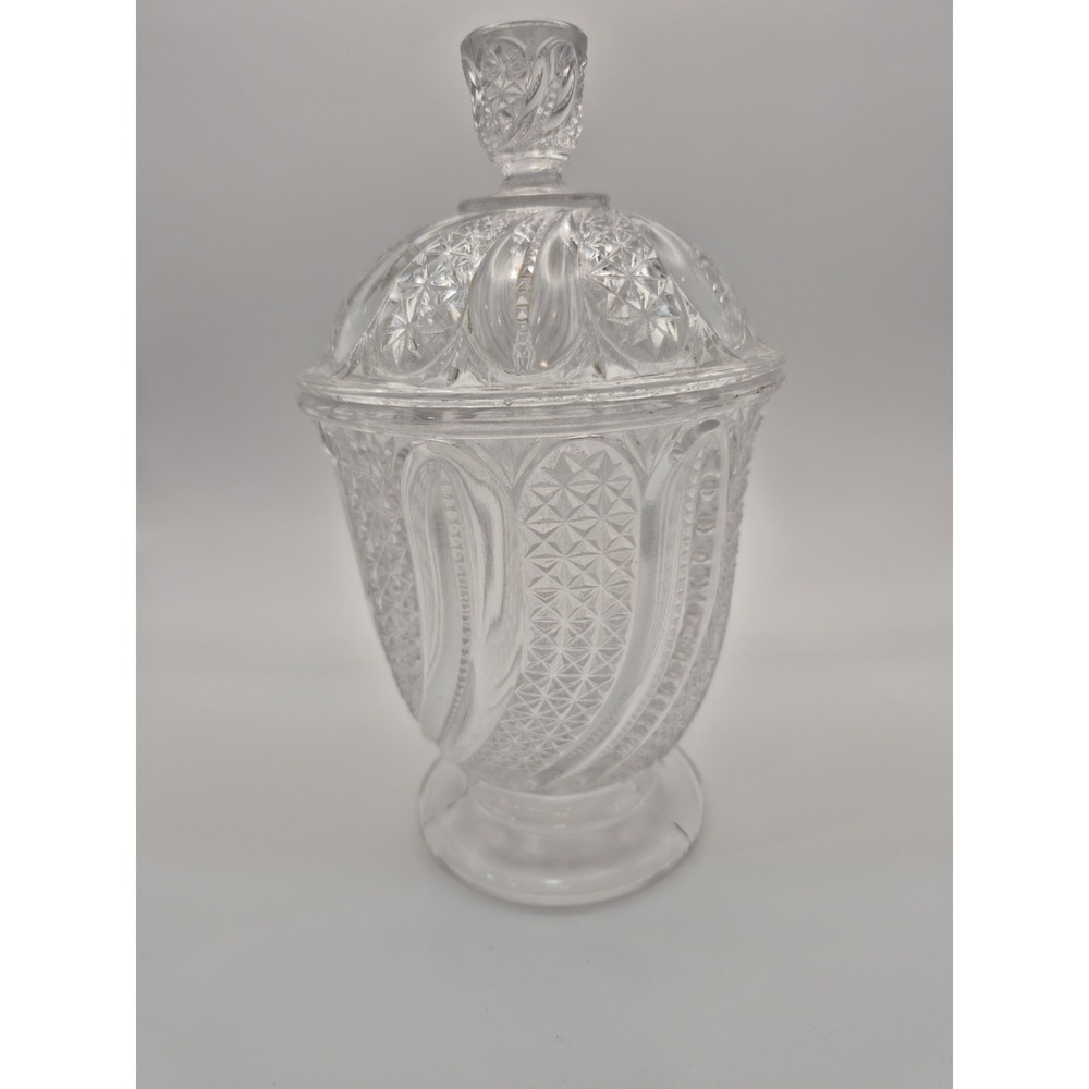 Vintage McKee & Brothers Early American Pattern Sugar Bowl Feather Pattern